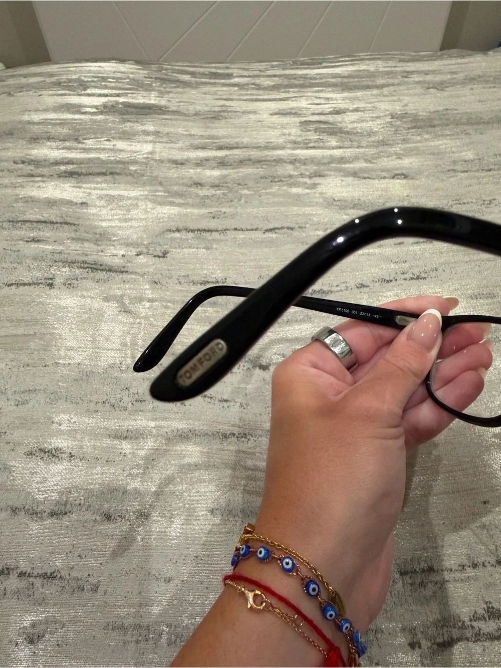 Tom Ford Women's Optical Glasses Black with Gold Accents